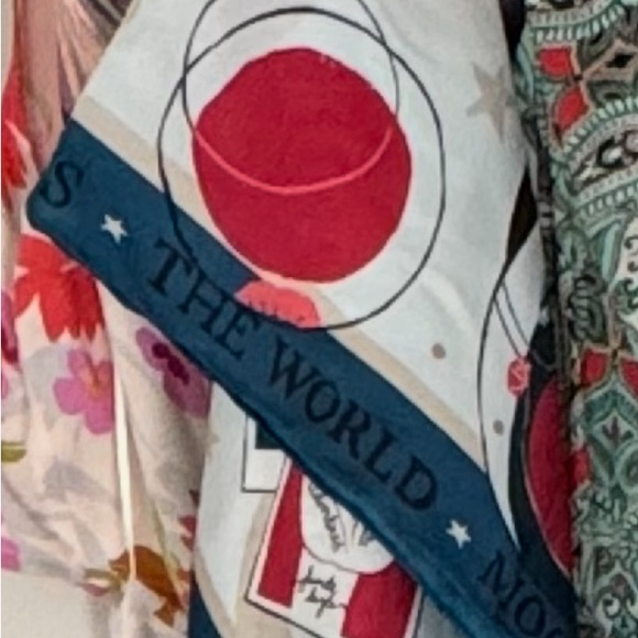 Kate Spade Multicolor Tarot Print Scarf, new without tags! - Picture 5 of 5